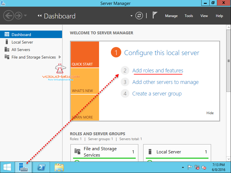 windows 2012 server manager add roles and features