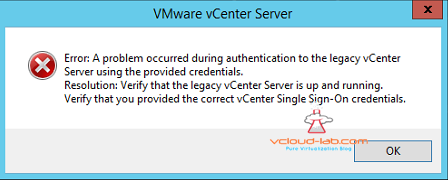 vmware vsphere vcenter 6.5 installation upgrade error vcenter service not running
