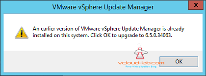 vmware vsphere update manager vum 6.5 upgrade pre-check successful