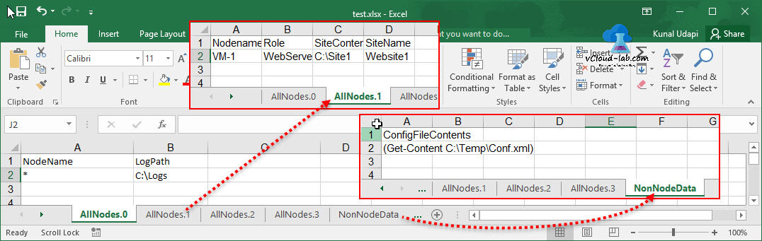 Powershell Convert Microsoft Excel to Dsc desired State Configuration Excel file format with tabs
