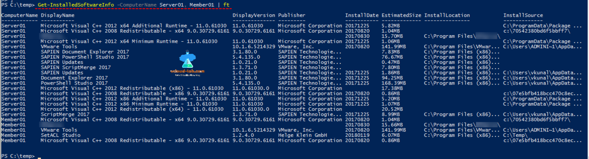 powershell remote registry get information of software remote applications remote softwares