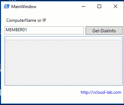 Microsoft Powershell GUI, graphical user interface windows powershell wpf tutorial, xaml, windows presentation frameworks, logical partitions disk list