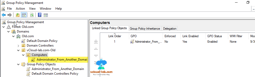 Group policy management gpedit, how to link an existing gpo to ou, organizational unit, select GPO look in this domain group policy objects, gpedit.ms, linked gpo, computers.png