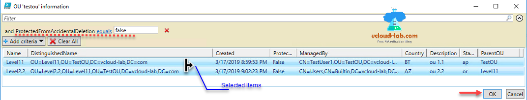 powershell activedirectory Ou orgnization unit report distinguishedname, created, managedby, get-adorgnizationunit, get-adgroup, import-module, .net adsi, domain controller, ad.png