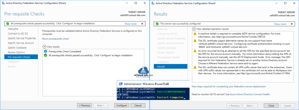 Restart computer install-adfsservice windows feature active directory federation services configuration wizard prerequisites vmware vsphere vcenter 7 identity federation.png