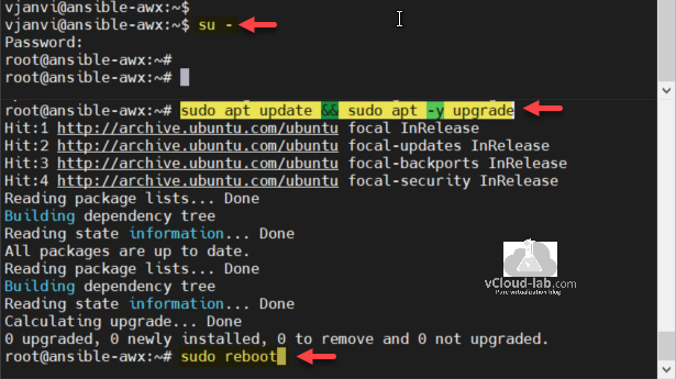 install ansible tower ansible awx ubuntu redhat linux su - sudo user sudo apt update && sudo apt -y upgrade sudo reboot dependency building tree packages.png