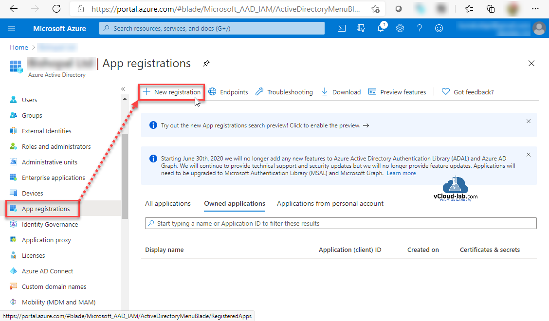 Microsoft Azure Portal Rest API powershell automation Azure Active Directory App registrations Users Groups external Identities Roles and administrators Azure Ad Connect.png