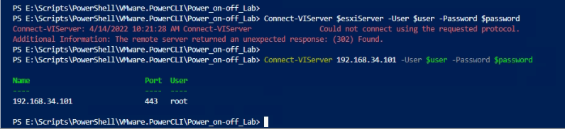 Microsoft Powershell VMware Azure powercli set-powercliconfiguration connect-viserver invalidcertificateaction ignore use systemproxy.png