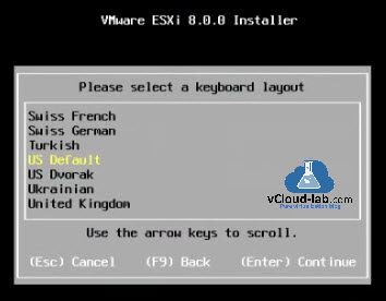 VMWare esxi us default keyboard layout vsphere vcenter virtualization iso hypervisor vmkernel installation step by step free home lab.jpg