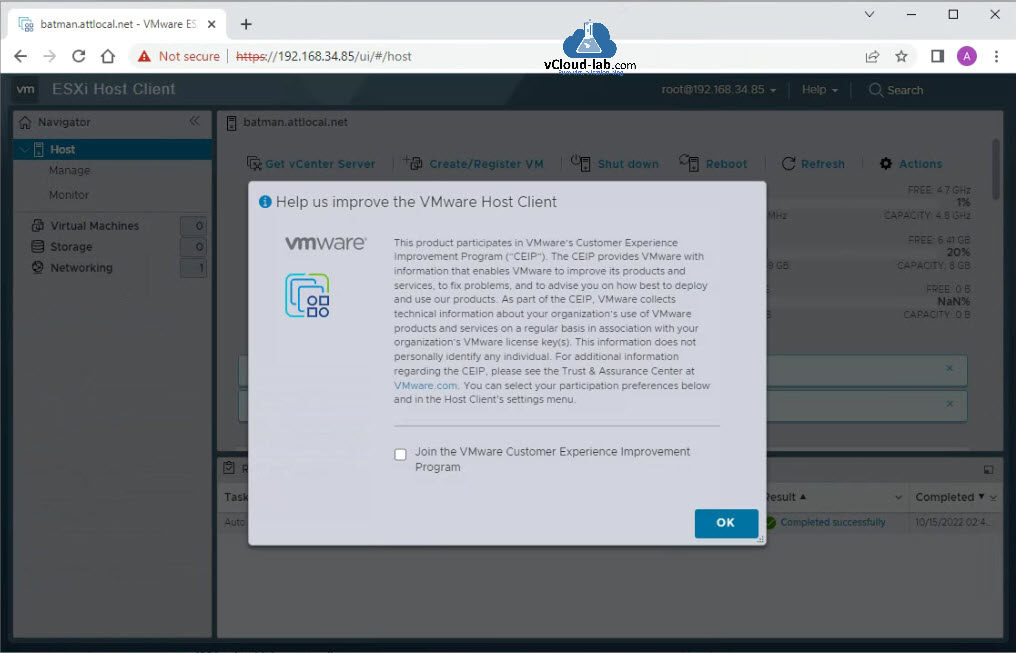 MVware vmware vsphere esxi vmware host client browser ceip vmware customer experience improvement program services participation join program installation and configuration networking.jpg