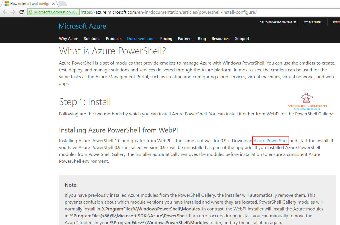 Download and install azure powershell
