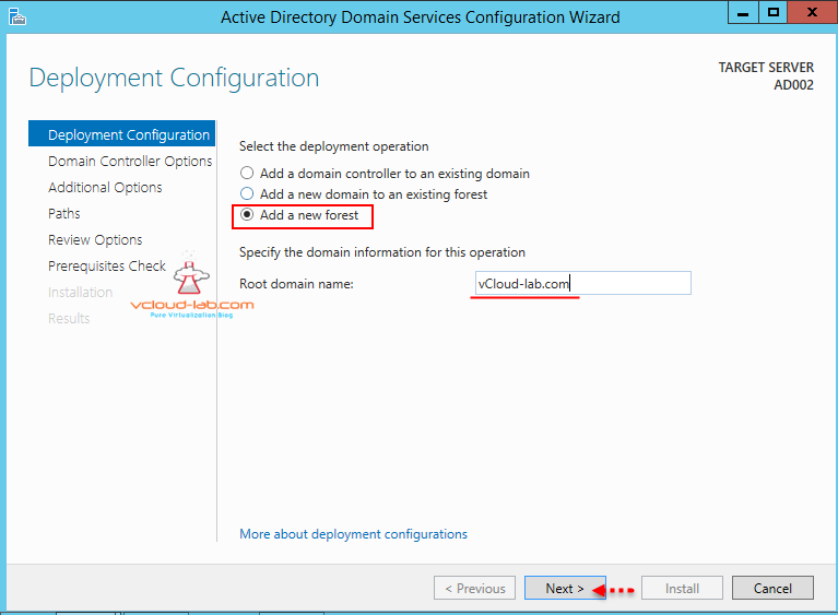 Active directory add new forest root domain in vmware workstation