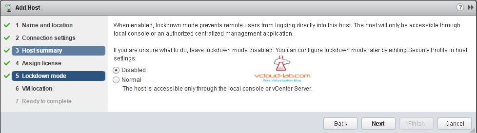 Add esxi host setting in vcenter lockdown mode settings