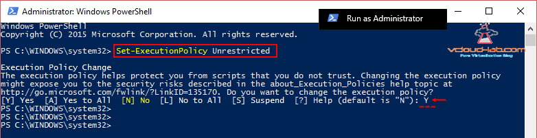 Powershell Set-Executionpolicy unrestricted -force