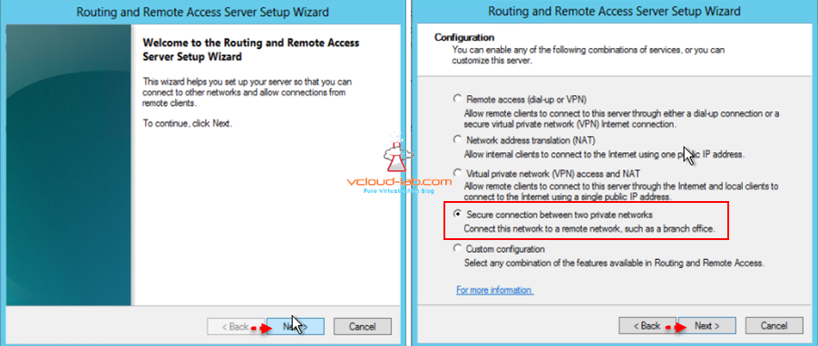 routing and remote access server setup wizard azure vpn connection setup