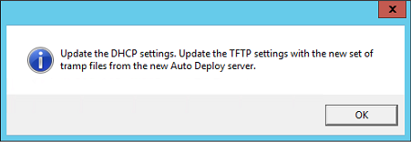VMware vCenter 6.5 upgrade, update the dhcp settings, TFTP for Auto deploy server