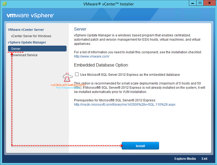 VMware vSphere Update Manager upgrade installation from 6.0 to version 6.5