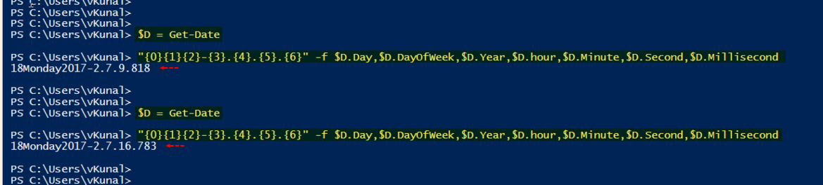 Microsoft windows powershell, Get-date, get-random, generate, random number, random string filename based on date