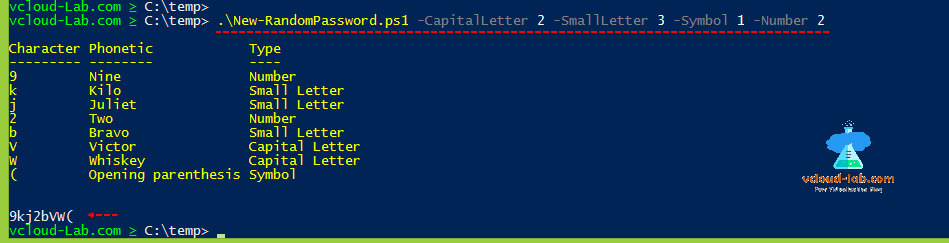 Windows Microsoft Password, Get-Random, password generator, Cryptography.RNGCryptoServiceProvider, select-object, hashtable, json, foreach, sort-object, select-object, out-string,new password, strong, variable.png