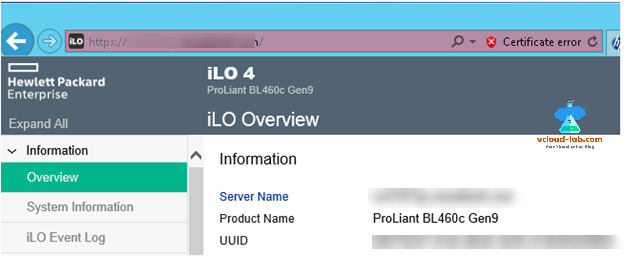 Hp ILo web page overview hewlett packard, Enterprise, reset password on esxi, vmware vsphere