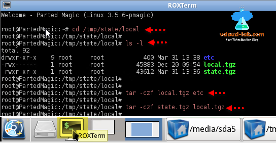 vmware vsphere esxi reset forgotten esxi password using iso roxterm putty, hiren boot cd, state.tgz, local.tgz, change direcotyr temp state local tar czf tgz file