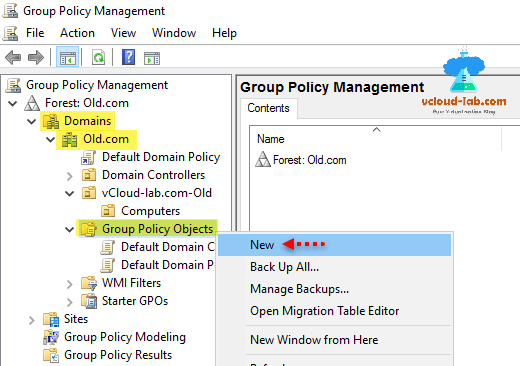 Group Policy management, GPO, Group Policy objects, create new gpo for local administrators group management