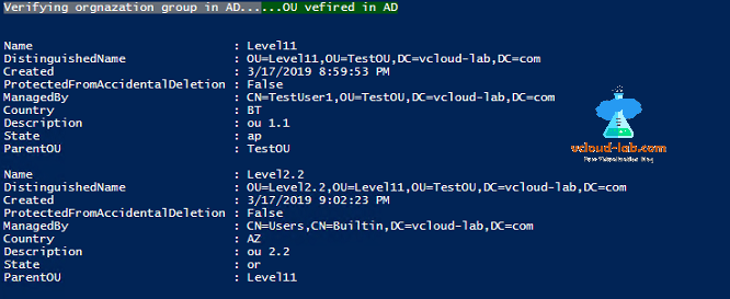 Powershell active directory orgnanization unit, distinguishedName, created, protetectedfromaccidentaldeletion, parentou, managedby, powershell reports, out-gridview, filter passthrough.png