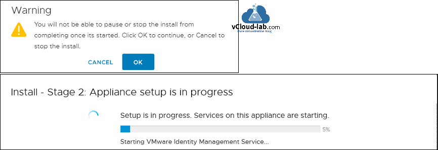 vmware vsphere vcenter install stage 2 appliance setup in progress, dns name resolution starting services nslookup dns management resolve name resolution a record host name record .png