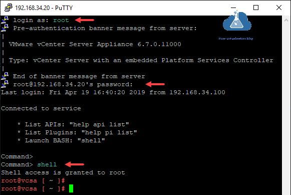 putty vcsa vmware vcenter server appliance embedded platform services controller bash shell api vmca psc login certificate authority root ca subordinate ca microsoft domain certificate services certsrv.png