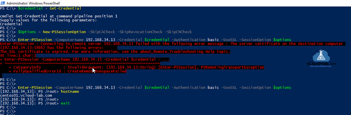 powershell core linux psremoting get-credential new-psessionoption -skipcacheck -skiprevocationcheck -skipcncheck enter-pssession credential -authentication basic -usessl -sessionoptions dsc.png