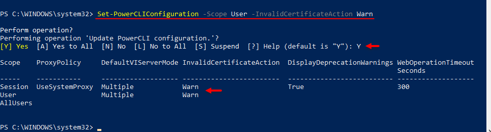 Set-PowerCLICOnfiguration-Scope-User-InvalidCertificateAction-Warn-vmware-powercli-automation-proxy-policy-defaultviserver.png