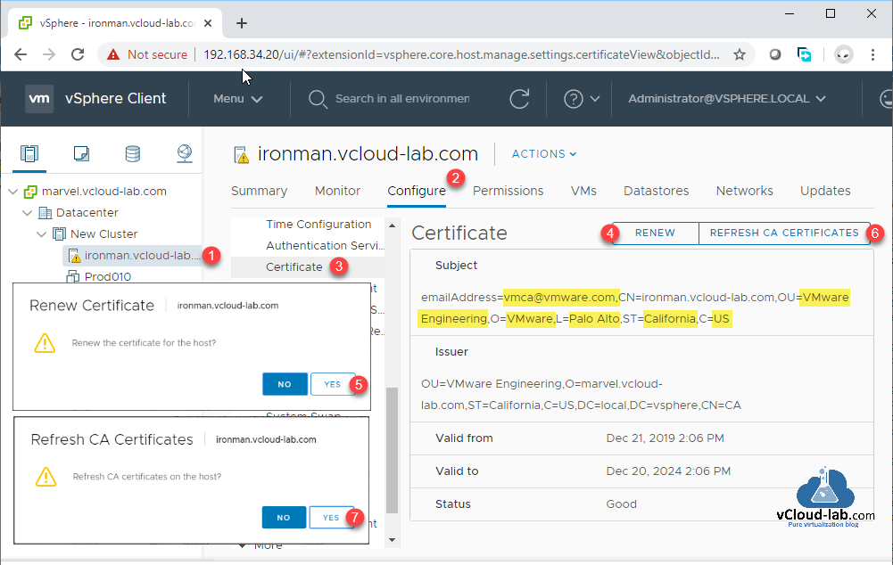 vmware vsphere vcenter webclient certificate renew, refresh ca certificates subject replace esxi certificate properties from vcenter advanced settings certmgmt.png