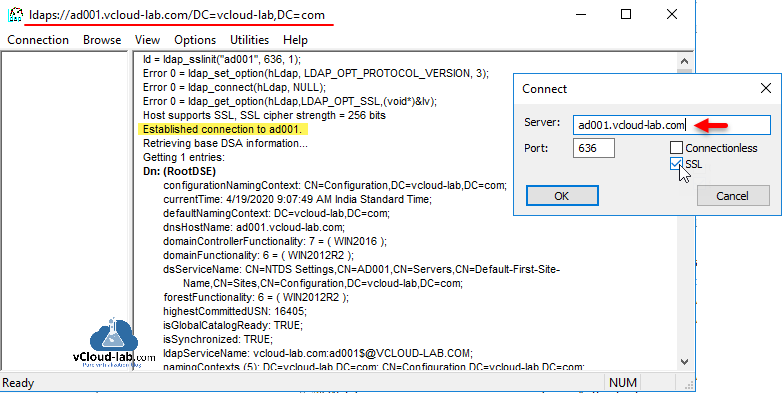 vmware vcenter vsphere 7 ldaps active directory error 81  ldap_sslinit ldap_connect cipher active directory certification services connection failed port 636 ldap over ssl.png