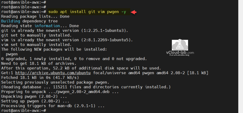 install ansible awx tower on ubuntu linux redhat sudo apt install git vim pwgen automation dependency archive.ubuntu package database unpack.png