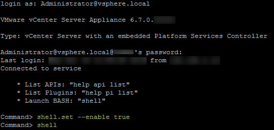 vmware vsphere vcenter server appliance vcsa with embedded platform services controller psc sso appliacneSH api pi shell.set --enable true command shell.png
