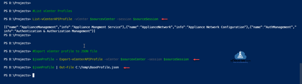Microsoft Powershell vCenter Server Profile vmware vsphere vcenter appliance management network configuration authmangement authorization json rest api session export.png