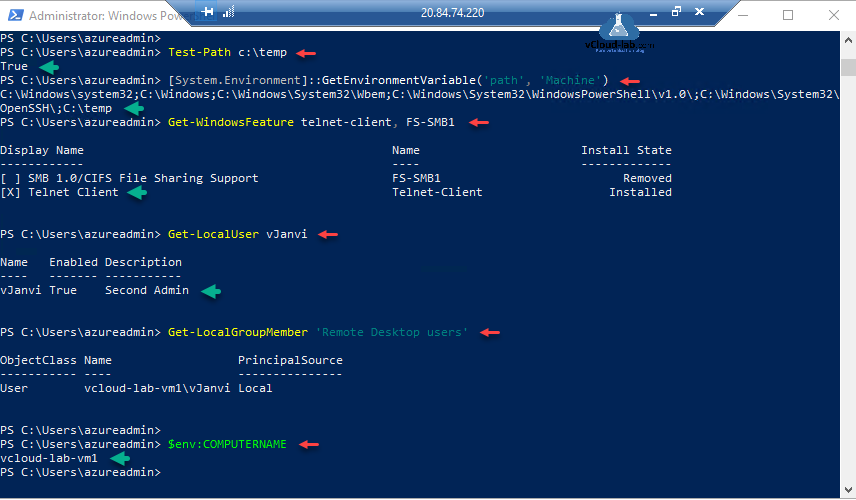 Microsoft Azure desired state configuration test-path azureadmin get environment variable powershell administrator get-localuser get-localgroupmember COMPUTERNAME env ps1 compiled configuration dsc system.environment.png