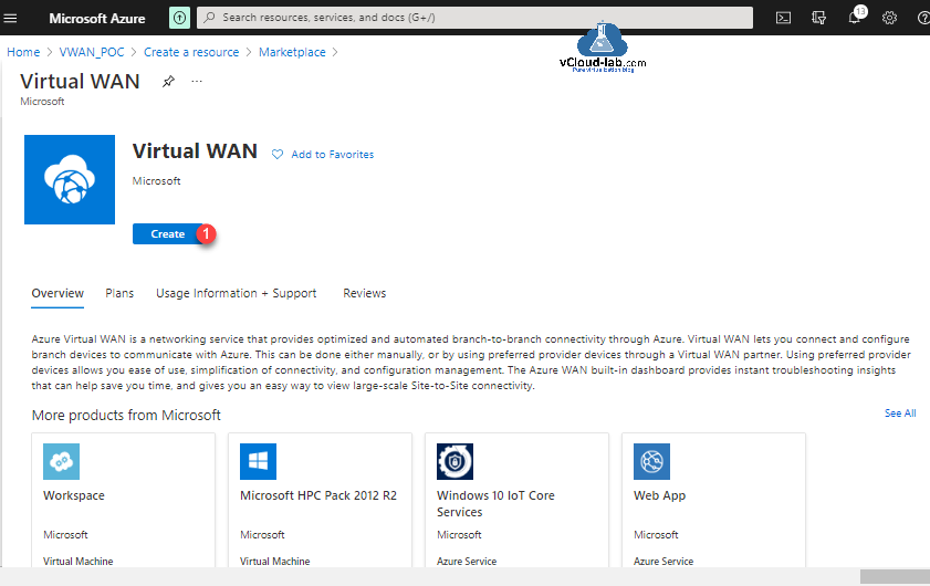 Microsoft Virtual wan microsoft azure workspace hpc windows 10 Iot core services plans usage vwan hub marketplace create a resource site-to-site express route vpn connection firewall.png